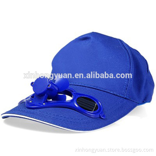 Summer sun hat Cap with Solar Sun Power Cool Fan For Camping